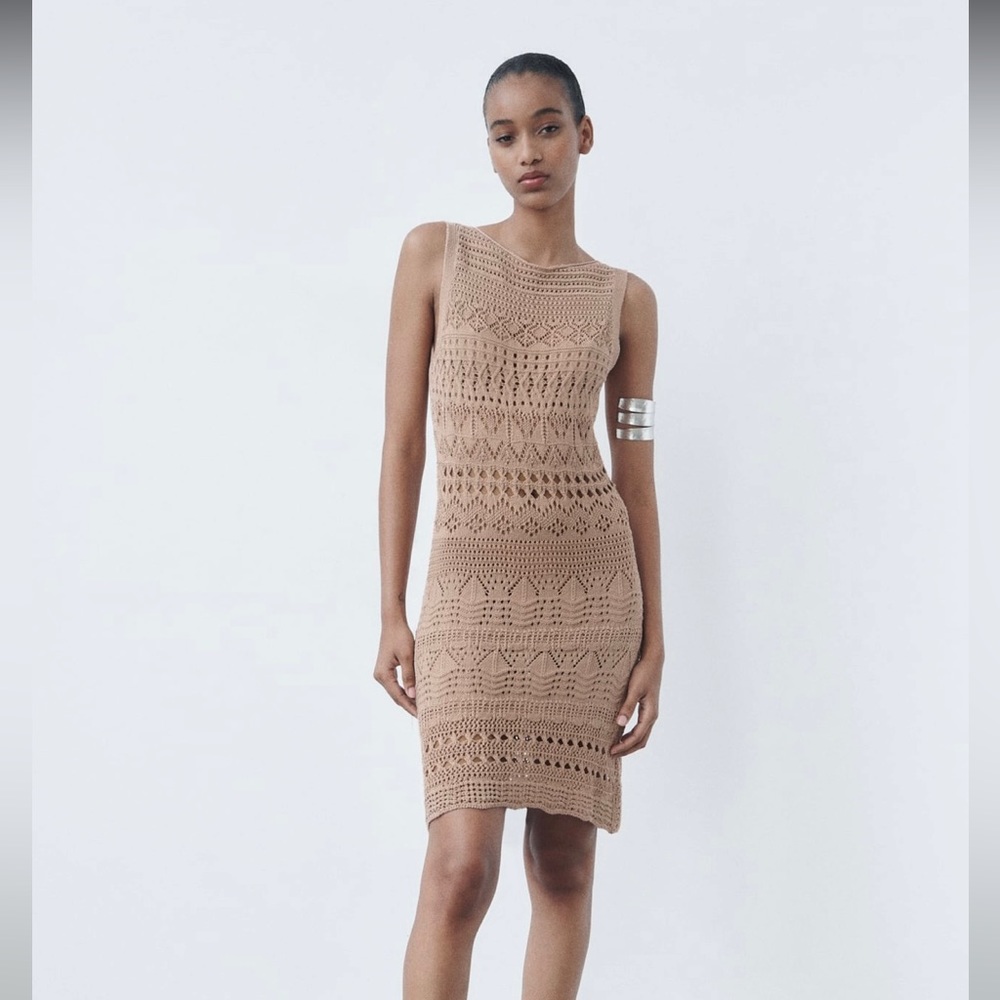 Zara Pointelle Dress - Sold Out NWT - M